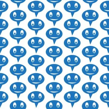 Pattern background talking speech bubble icon Stock Illustration