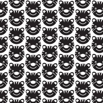 Pattern background Tiger Face emotion Icon Stockillustratie