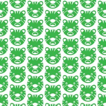 Pattern background Tiger Face emotion Icon Stockillustratie
