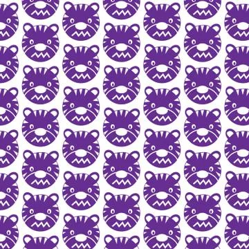 Pattern background Tiger Face emotion Icon イラスト素材