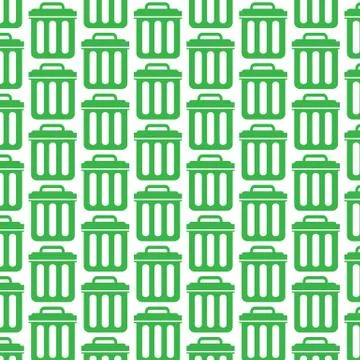 Pattern background Trash can icon Stock Illustration
