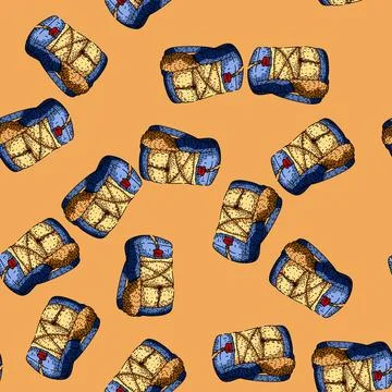 Pattern Backpack traveling tool for hiking and outdoor adventure Stock Illustration