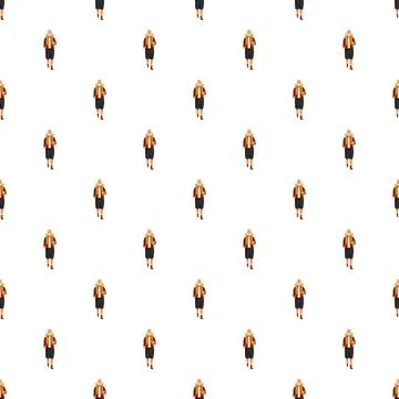 Pattern of backpacker traveler walking forward Stock Illustration