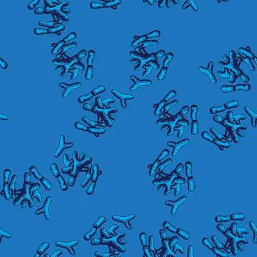 Pattern bacteria epidemic sketch hand drawn Illustrazione stock
