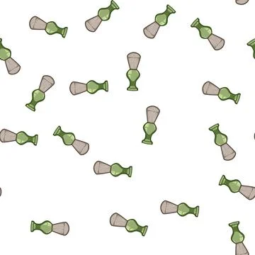 Pattern badger shaving brush cartoon vector イラスト素材