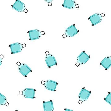 Pattern bag kid luggage cartoon vector Stock-Illustration