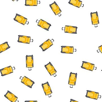 Pattern baggage suitcase cartoon vector Illustrazione stock