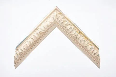 Pattern baguette corner on a white background. Stock Photos