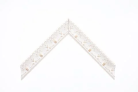 Pattern baguette corner on a white background. Stock Photos