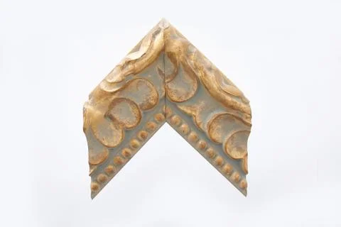 Pattern baguette corner on a white background. Stock Photos