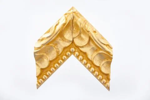 Pattern baguette corner on a white background. Stock Photos