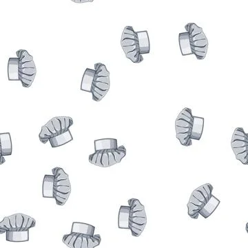 Pattern bakery chef hat cartoon vector Stock Illustration