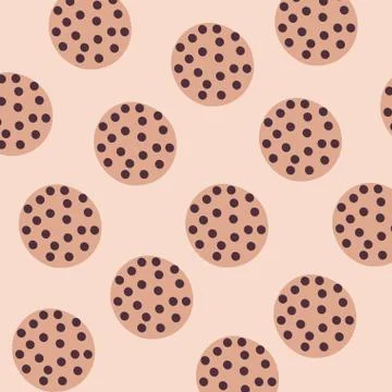 Pattern of bakery chocolate cookies 库存插图