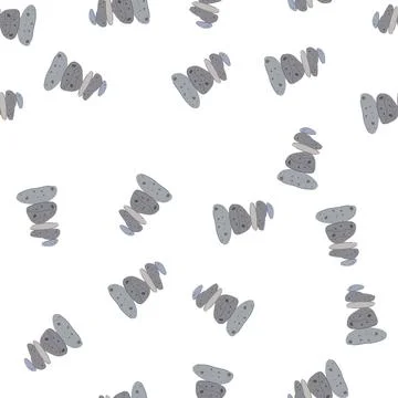 Pattern balancing stones stacking cairn in flat Stock Illustration