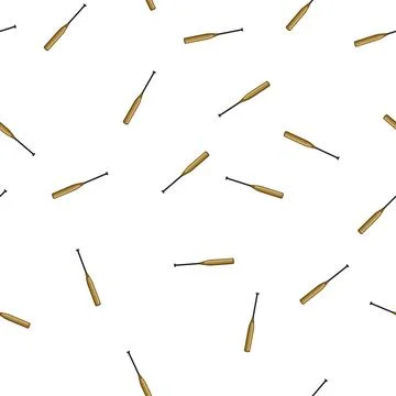 Pattern ball bat baseball cartoon vector Stock Illustration