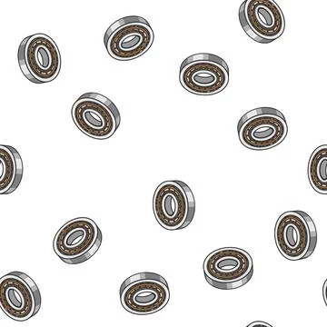 Pattern Ball bearing detail facilitating smooth mechanical operation Stock Illustration