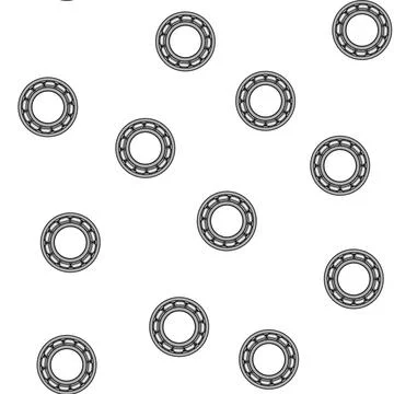 Pattern Ball bearing engineering component for mechanical systems Stock Illustration