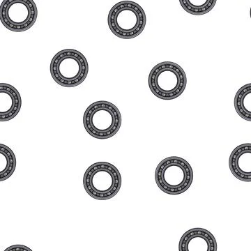 Pattern Ball bearing engineering part creating smooth motion Illustrazione stock