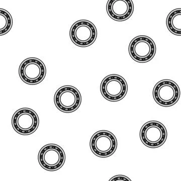 Pattern Ball bearing engineering part for mechanical rotating movement イラスト素材