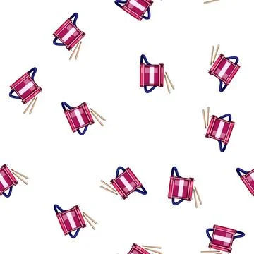 Pattern ball drum toy cartoon vector イラスト素材