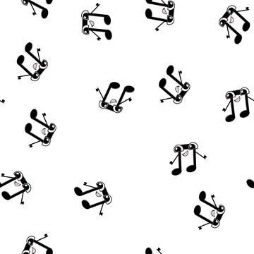Pattern ball retro music character cartoon vector 库存插图