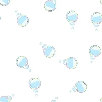 Pattern ball soap bubbles cartoon vector Stock Illustration
