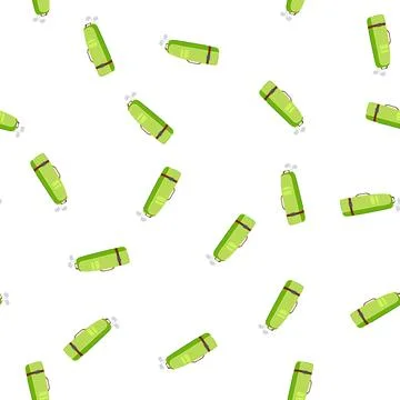 Pattern balls golf bag cartoon vector Stock Illustration