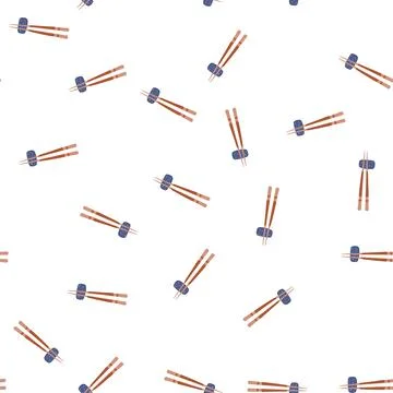 Pattern bamboo chopstick rest cartoon vector Stockillustratie