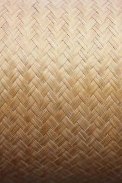 The pattern of bamboo containers for storing cooked rice. Stock Photos