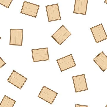 Pattern bamboo wooden cutting board cartoon vector イラスト素材