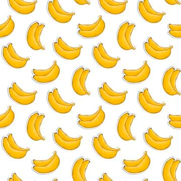 Pattern with banana Stock Illustration