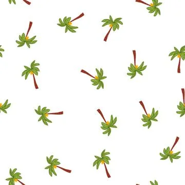 Pattern banana tree with tropical fruit and green leaves Stockillustratie