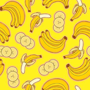 Pattern of bananas Stock Illustration