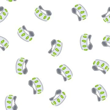 Pattern bangle bracelet silver cartoon vector Stock Illustration