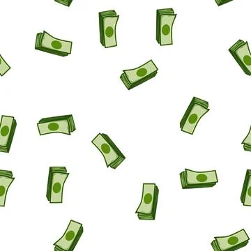Pattern bank cash stack cartoon vector 库存插图