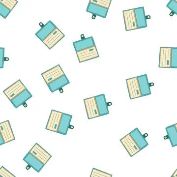 Pattern bank checkbook cartoon vector Stock Illustration
