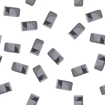 Pattern bank pos terminal cartoon vector Stock Illustration