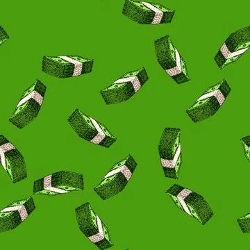 Pattern Banknote stack representing wealth and financial success concept Illustrazione stock