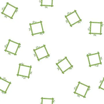 Pattern banner bamboo frame cartoon vector Illustrazione stock