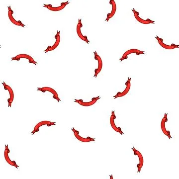 Pattern banner red ribbon cartoon vector 스톡 일러스트