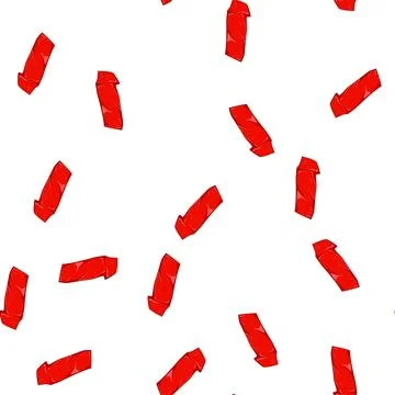 Pattern banner red tape cartoon vector Stock Illustration