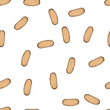 Pattern banner wooden button cartoon vector Stock Illustration