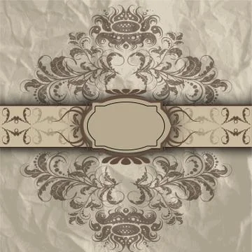 Pattern with banners Stock Illustration