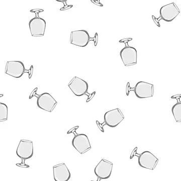 Pattern bar cocktail glasses cartoon vector Stock Illustration