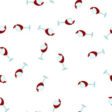 Pattern bar wine glass cartoon vector Stock Illustration