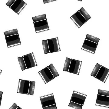 Pattern barbecue electric grill cartoon vector Stock Illustration