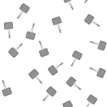 Pattern barbecue grill rack cartoon vector Stock Illustration