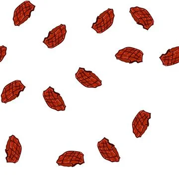 Pattern barbecue steak grill cartoon vector Stock Illustration