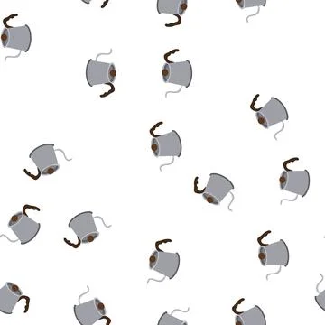 Pattern barista steel drip kettle cartoon vector イラスト素材