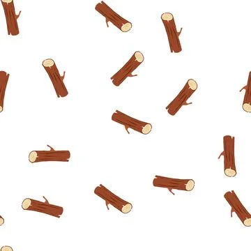 Pattern bark wood log cartoon vector Stock Illustration